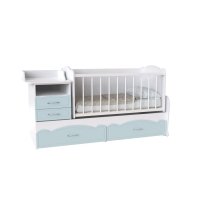  Детская кроватка трансформер 3 в 1 Binky ДC043 White МДФ